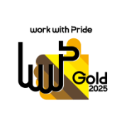 work with Pride Gold 2024 ロゴ